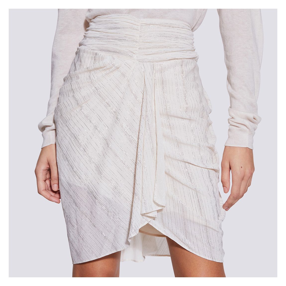 White Nistal Draped Skirt main product photo