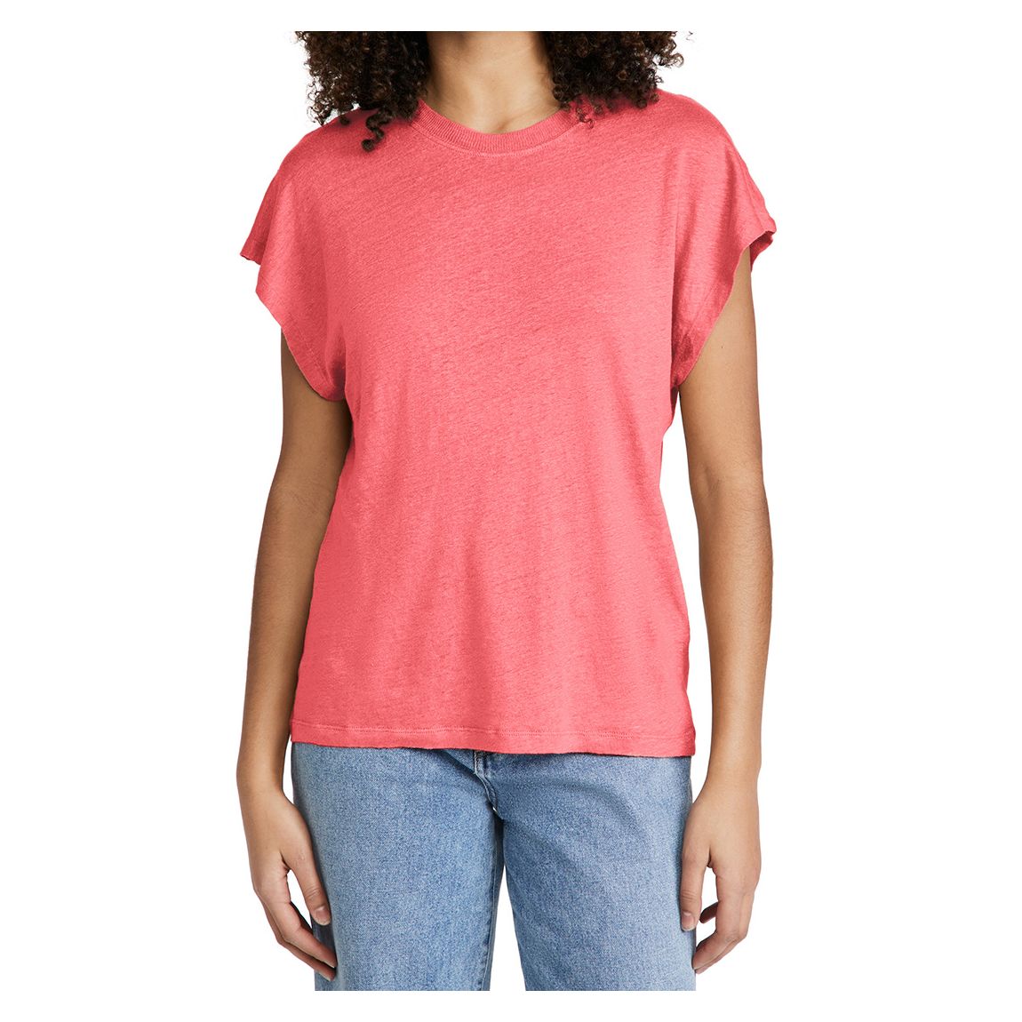 Coral Harmon Linen T-Shirt main product photo