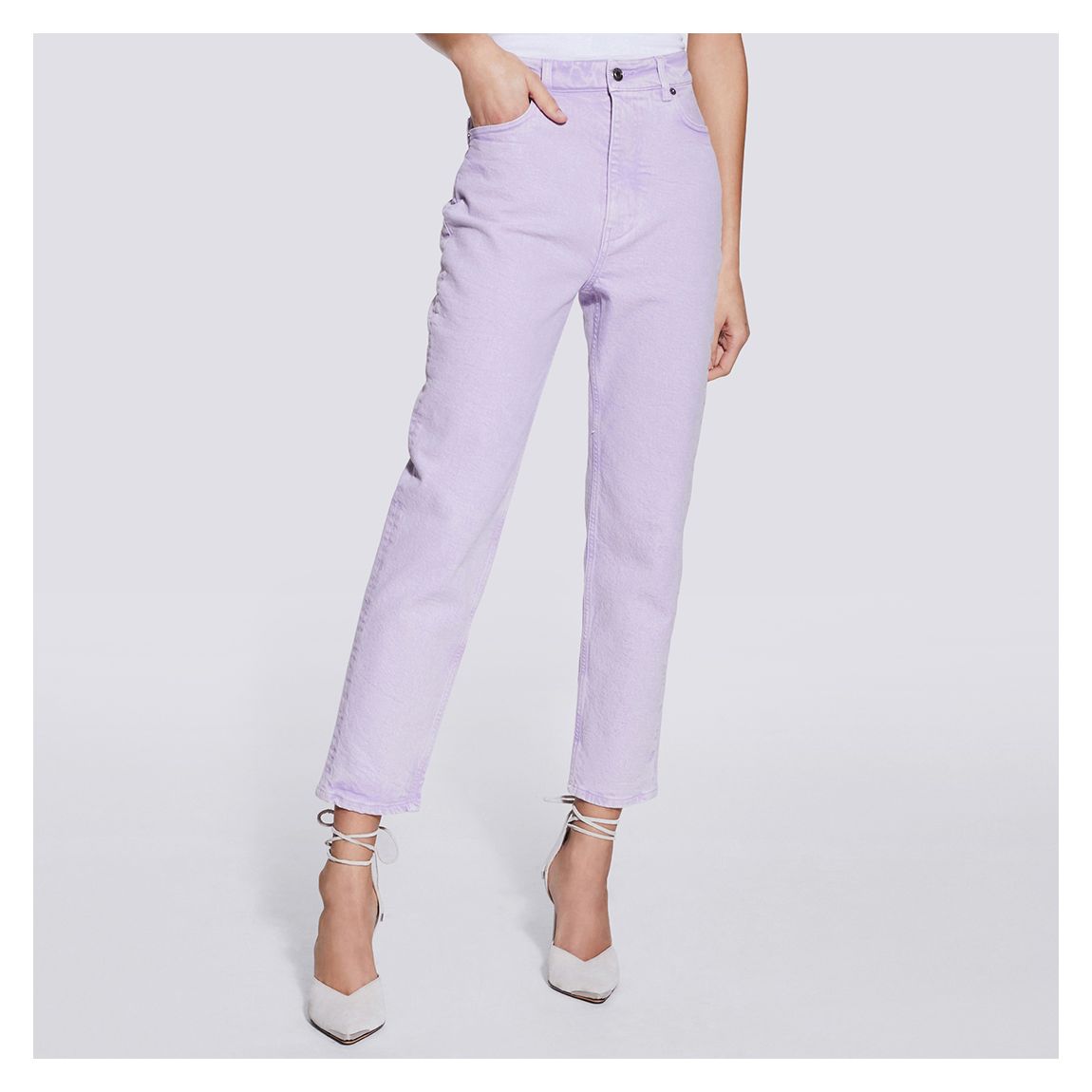 Lilac Eli Cropped Stretch Jeans main product photo
