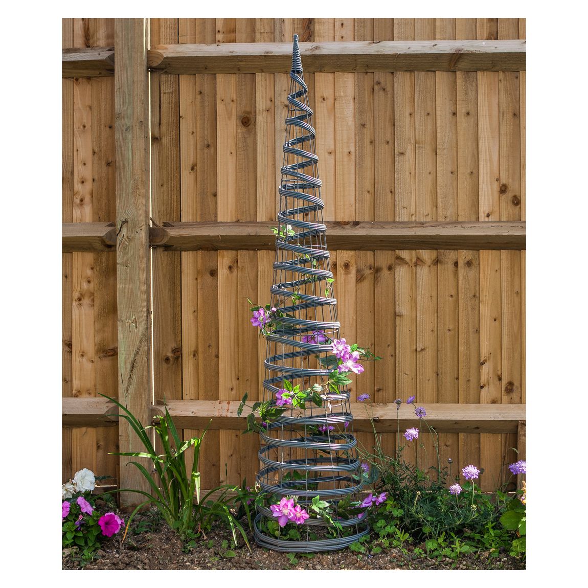 Faux Rattan 1.5m Obelisk, Slate main product photo