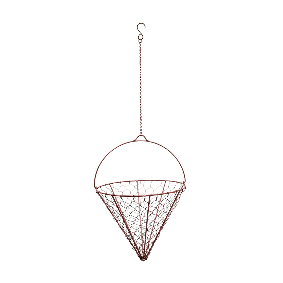 Outdoor Hanging Wired Netted Cone Bronze H40cm D30cm main product photo