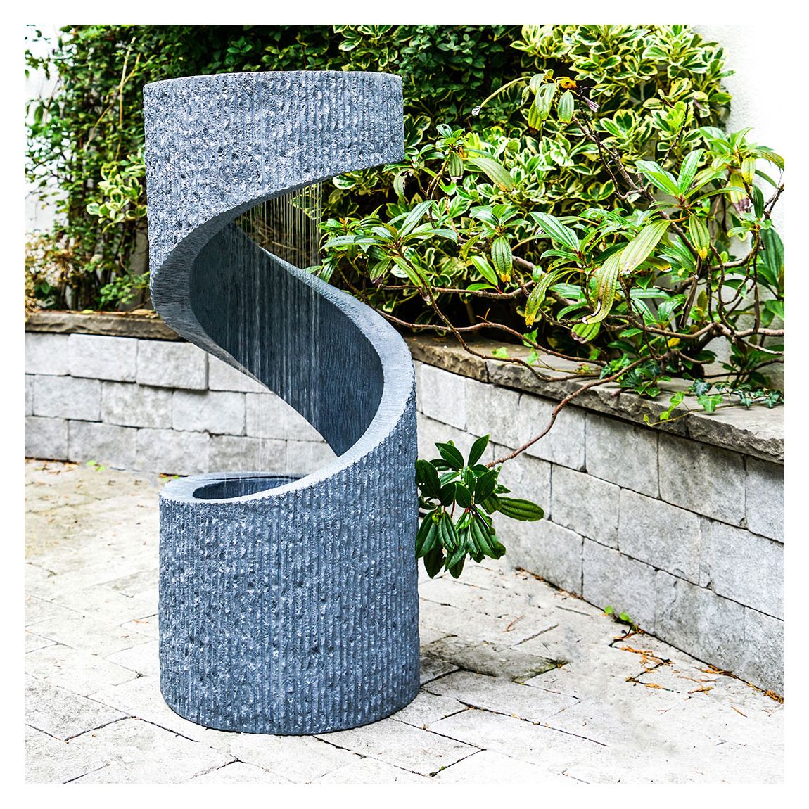 Spiral Water Feature Cement, H82Cm W35CM main product photo