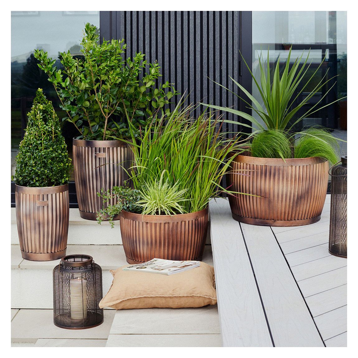 Outdoor Hampton Copper Bowl Planter Set of 2 main product photo