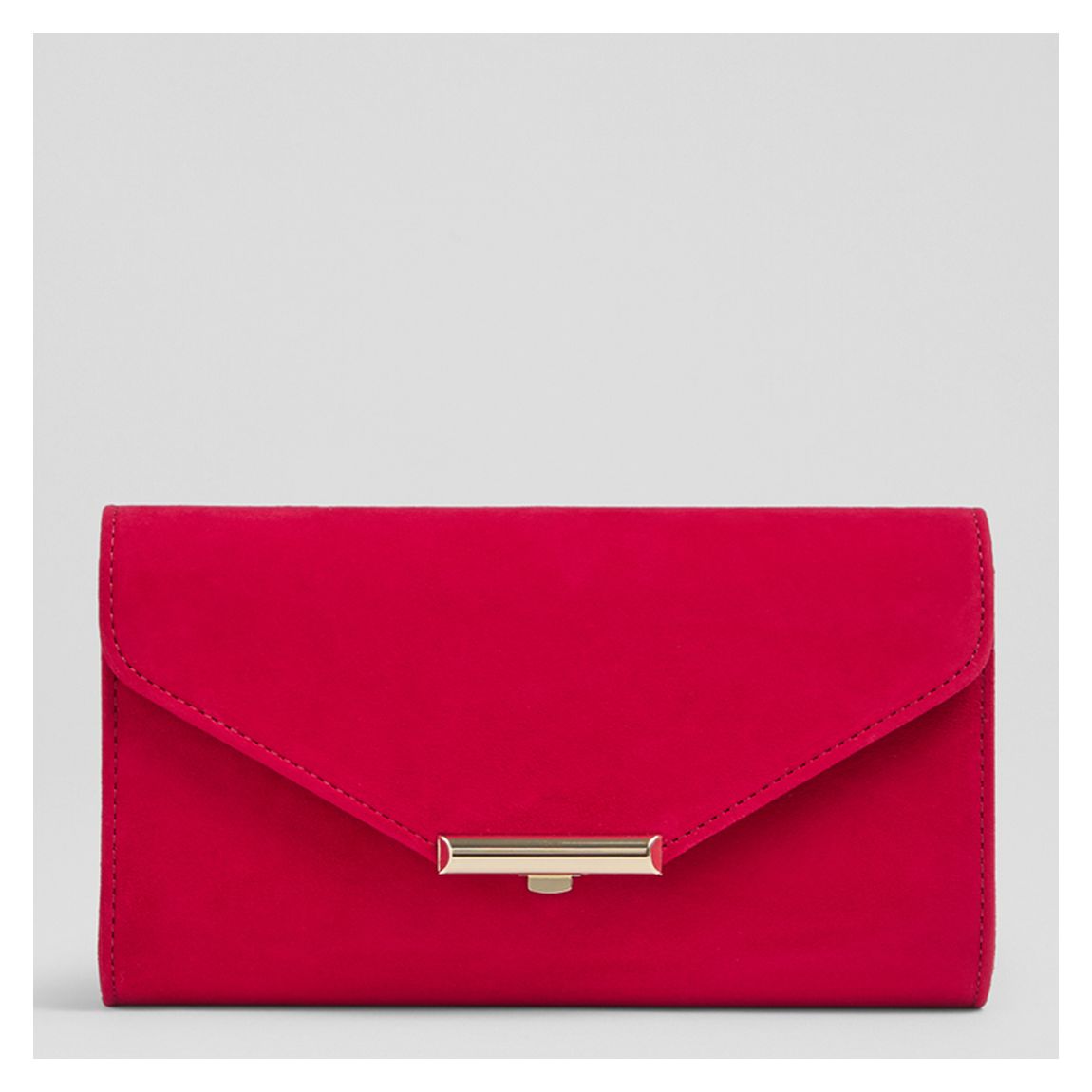 Roca Red Lucy Suede Clutch main product photo