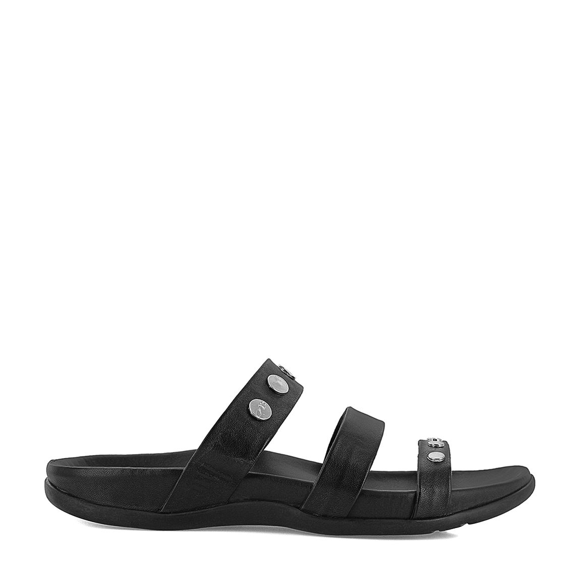 Black Porto Embellished Slip On Sandals main product photo