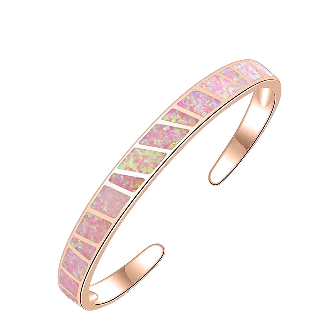 18K Rose Gold Opal Cuff Bangle main product photo