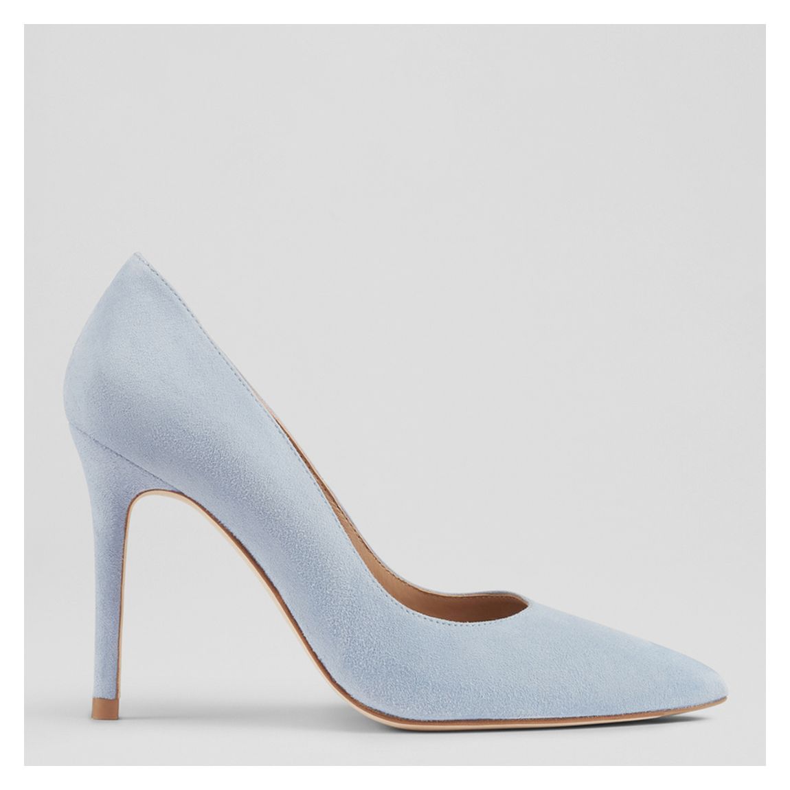 Pale Blue Suede Pointed Toe Courts main product photo