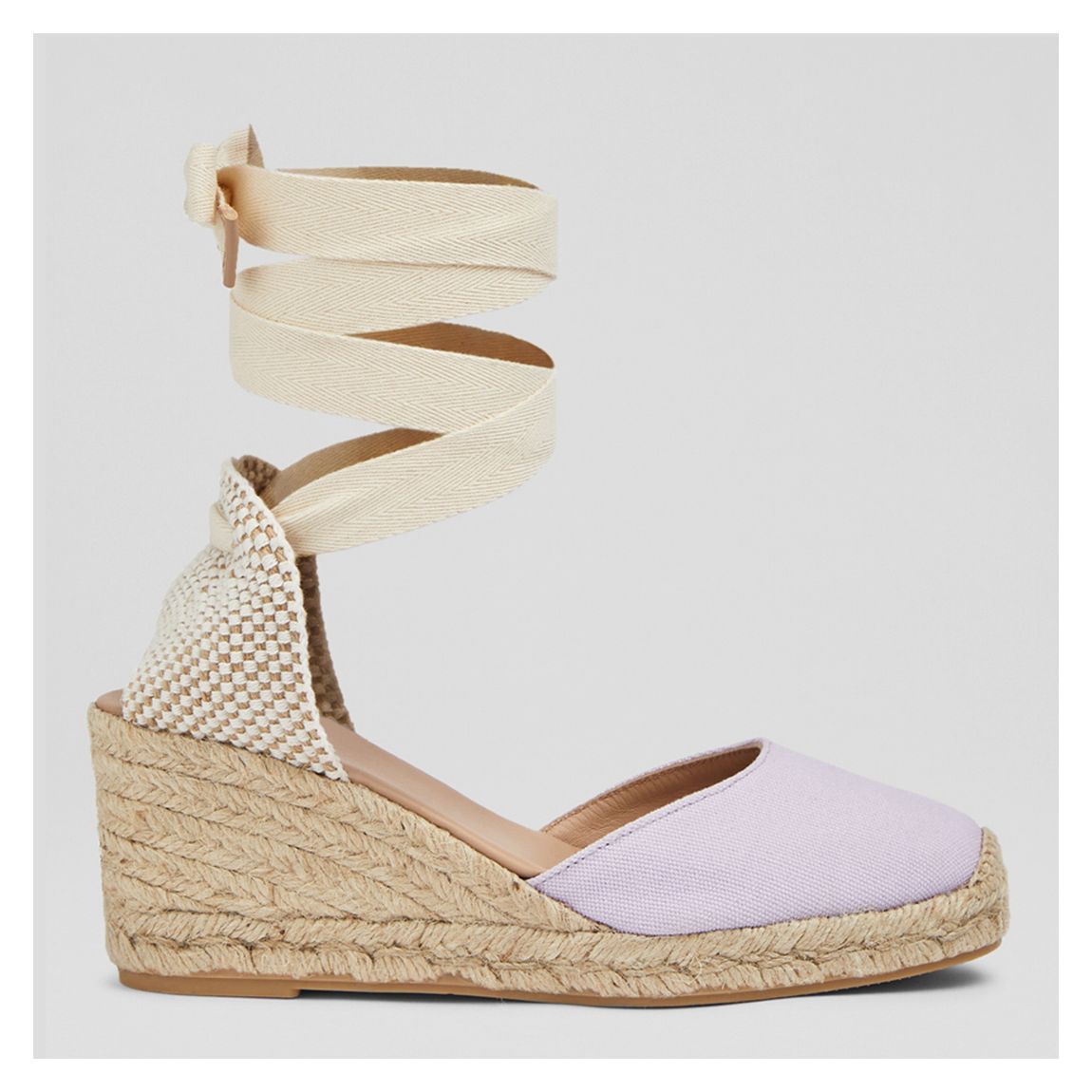 Lilac Maureen Canvas Espadrille Sandals main product photo
