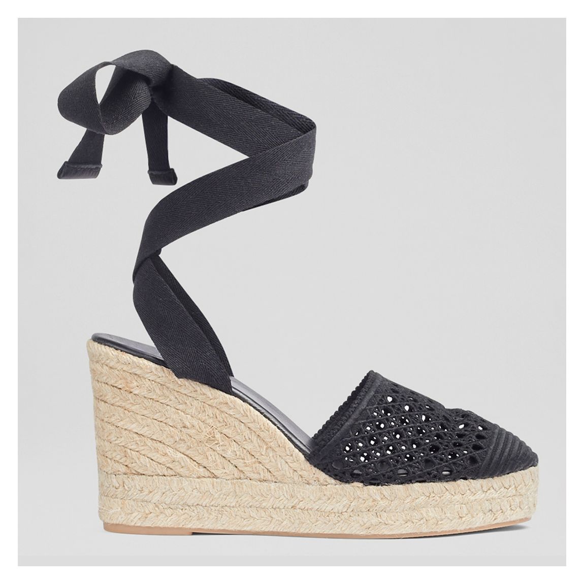 Black Magnolia Black Lace Espadrilles main product photo