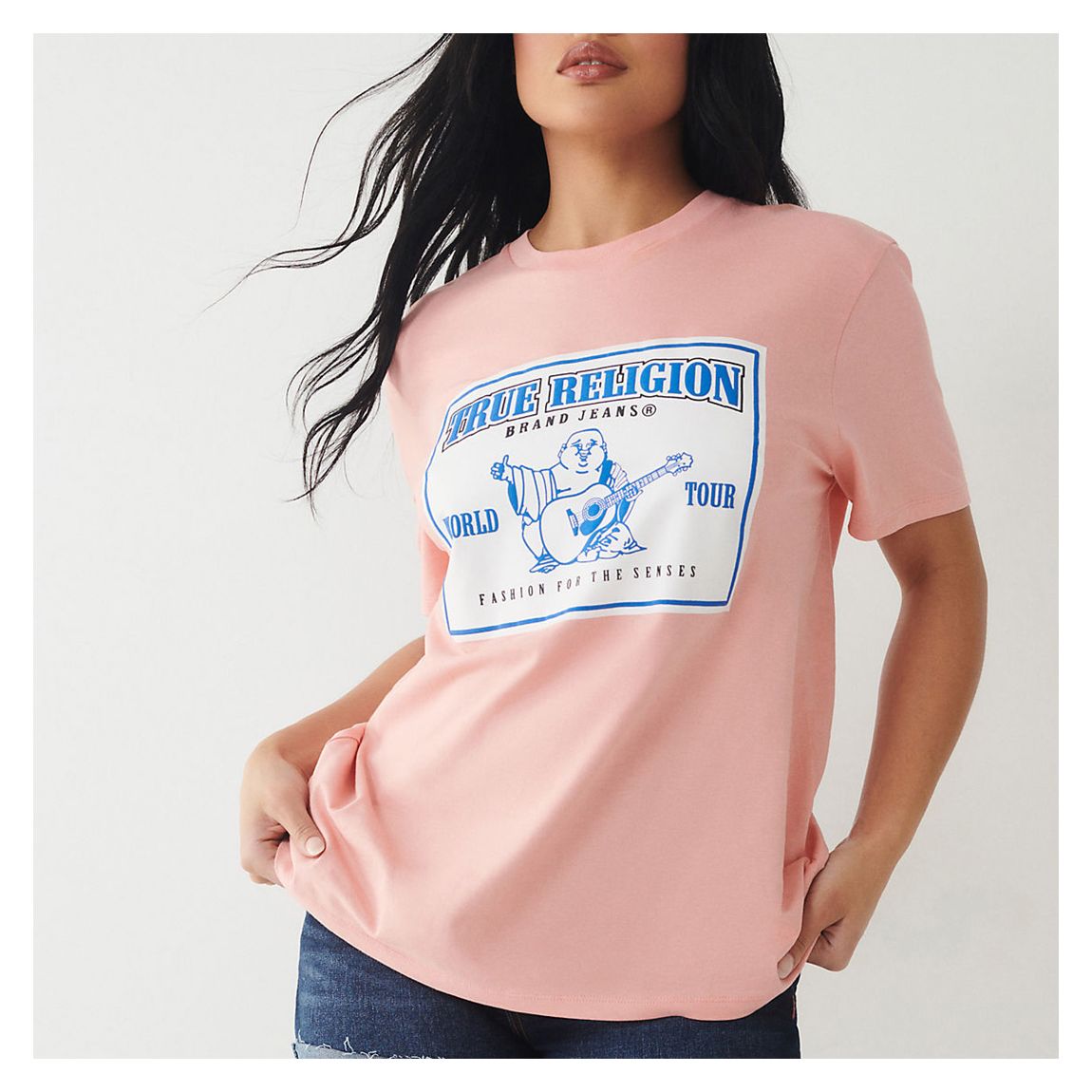 Pink Graphic Boyfriend Cotton T-Shirt main product photo