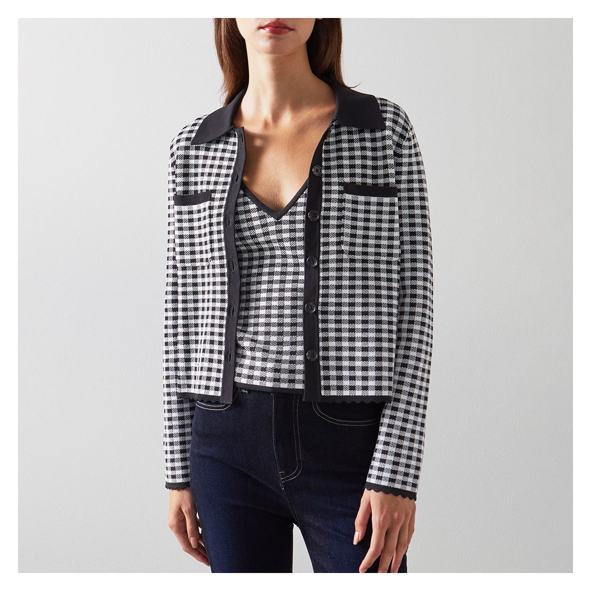 Black Jasmine Check Jacket main product photo