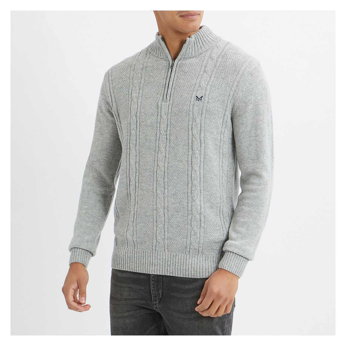 Grey Lambswool Rich Half Zip main product photo