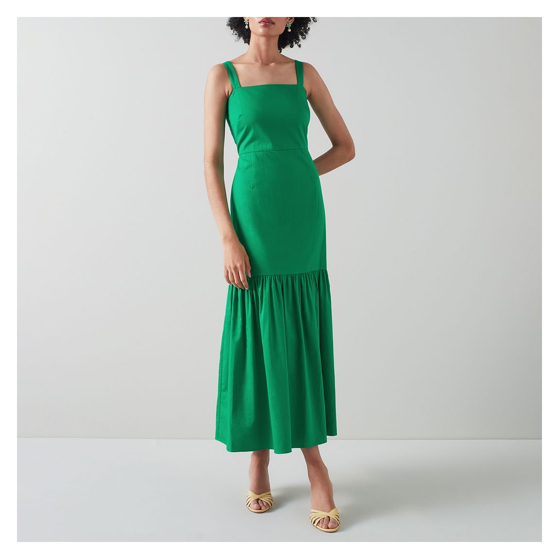Green Essie Cotton Midi Dress main product photo