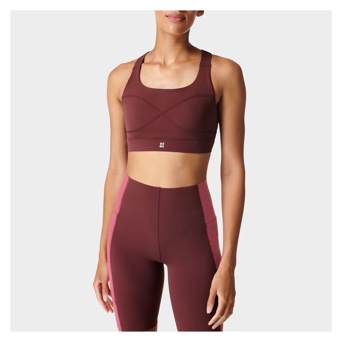 Power Medium Impact Sports Bra - Umbra Red main product photo