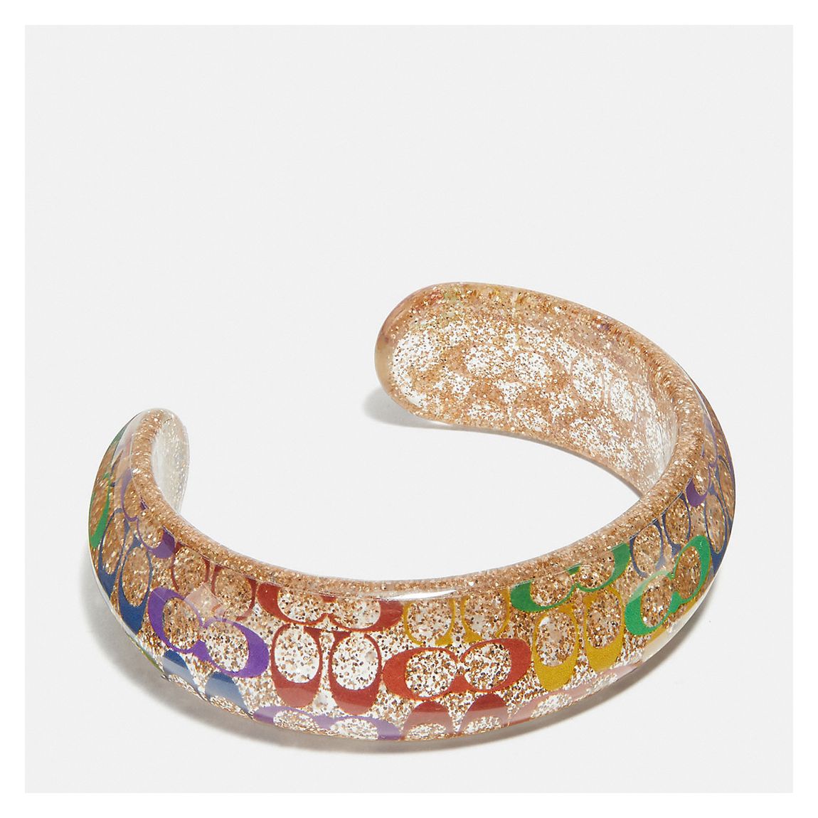 Gold Multi Pride Rainbow Signature C Cuff main product photo