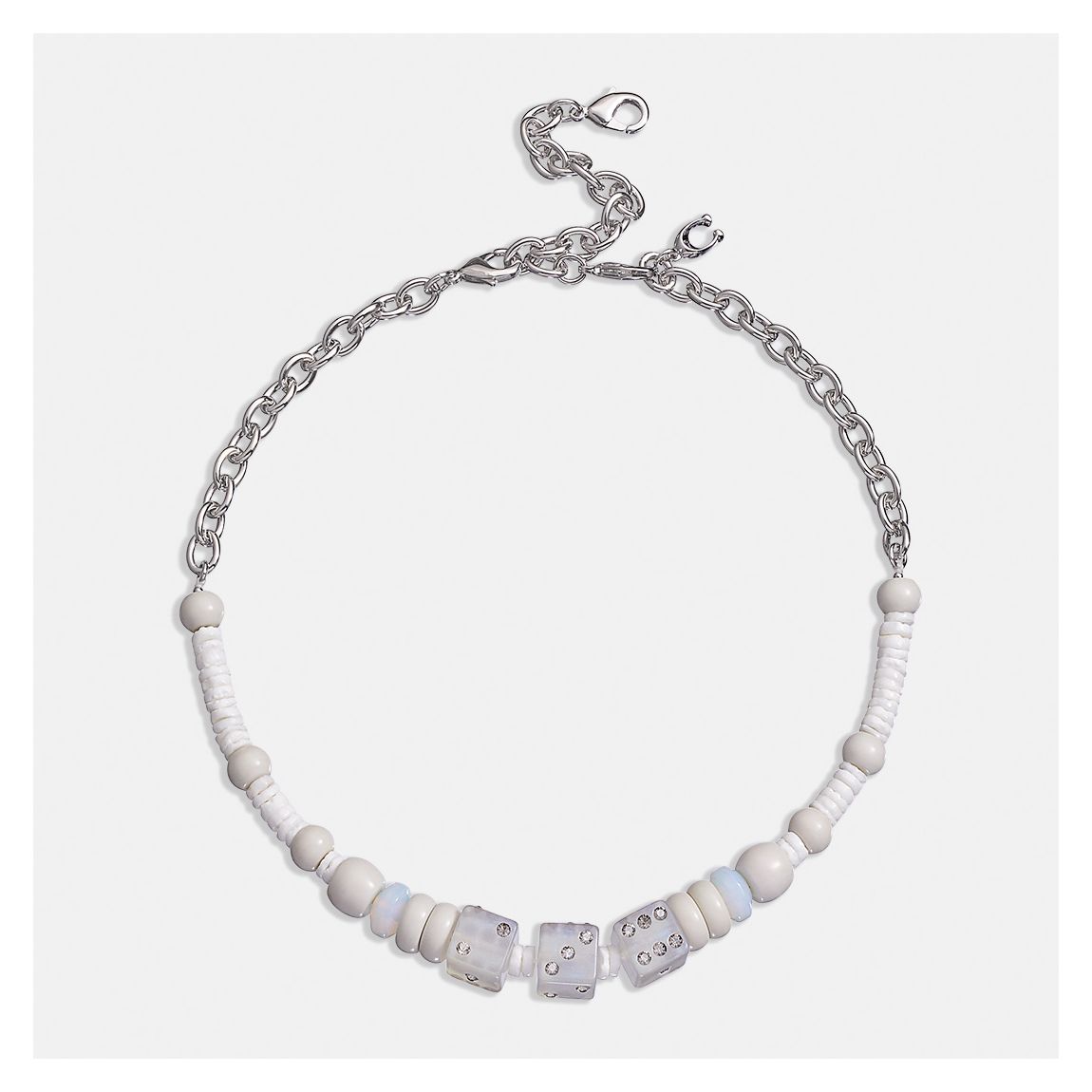 Chalk Dice Beaded Choker Necklace main product photo
