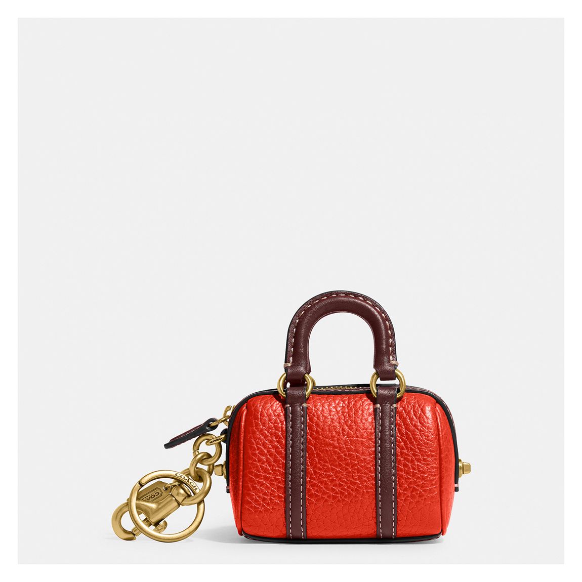 Red Orange Mini Ruby Satchel Bag Charm main product photo