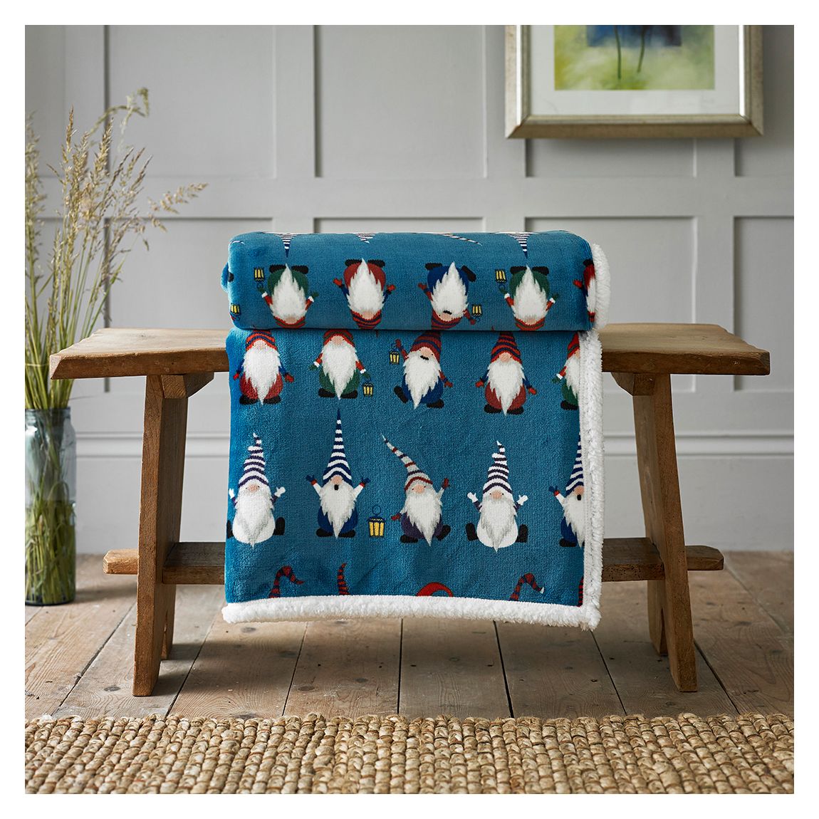 Hey Ho Throw 140x180cm, Blue main product photo