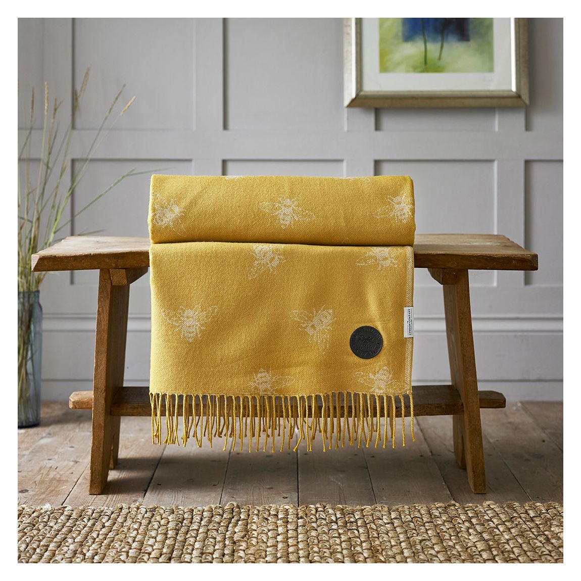 Bee Throw 140x185cm, Yellow main product photo
