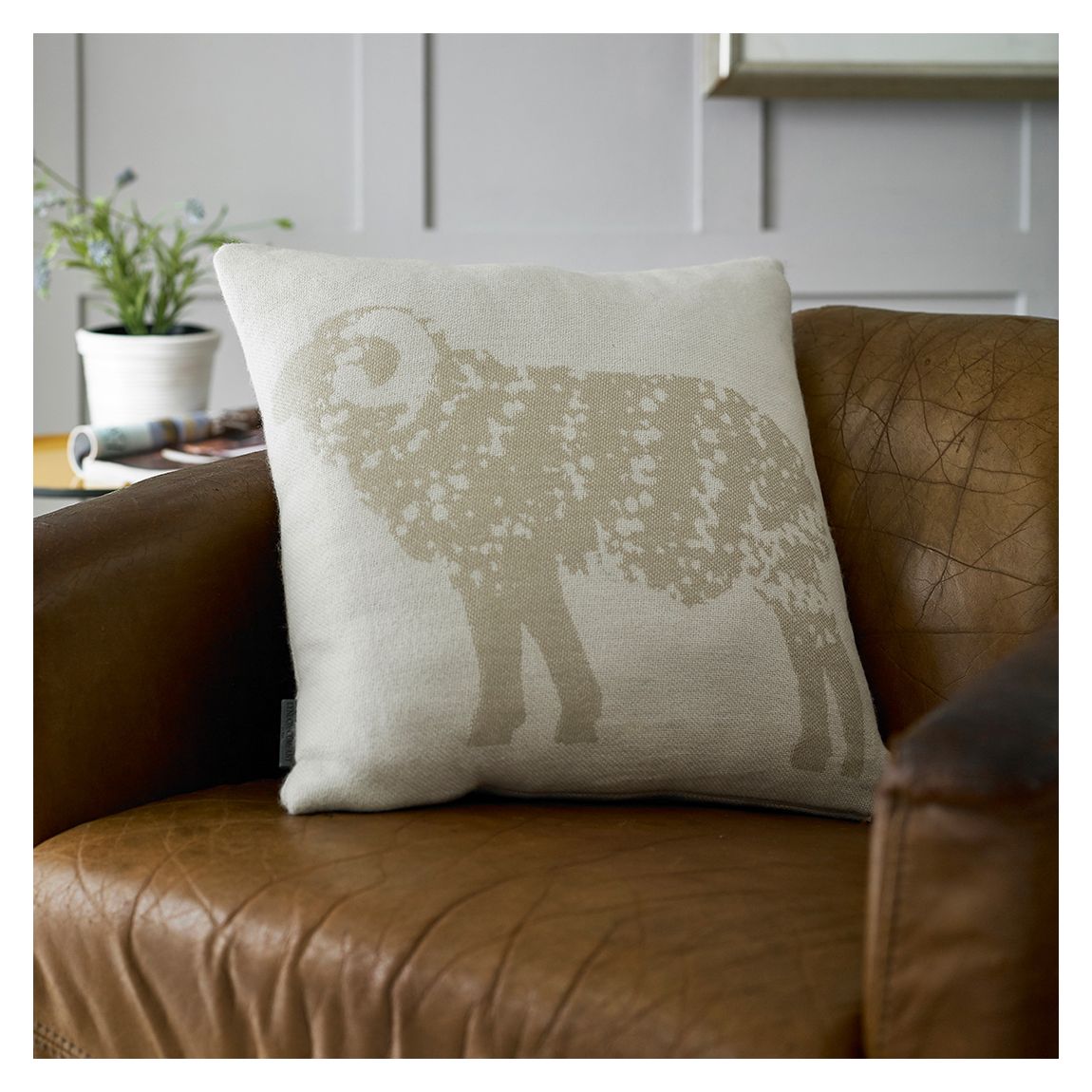 Ram Cushion 45x45cm, Grey main product photo