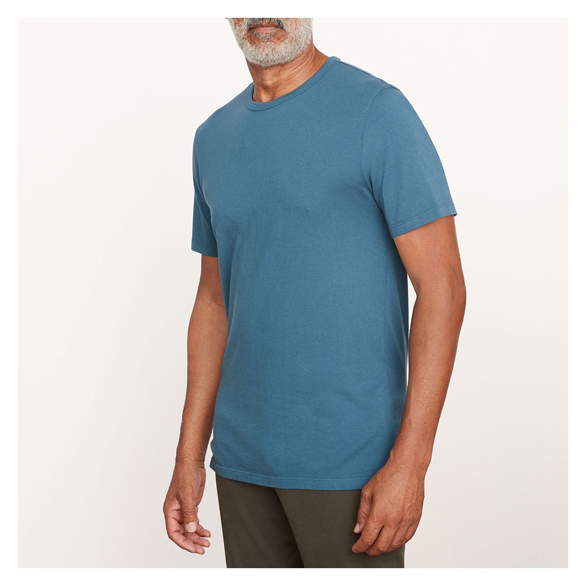 Blue Regular Fit Crew Neck Cotton T-Shirt main product photo