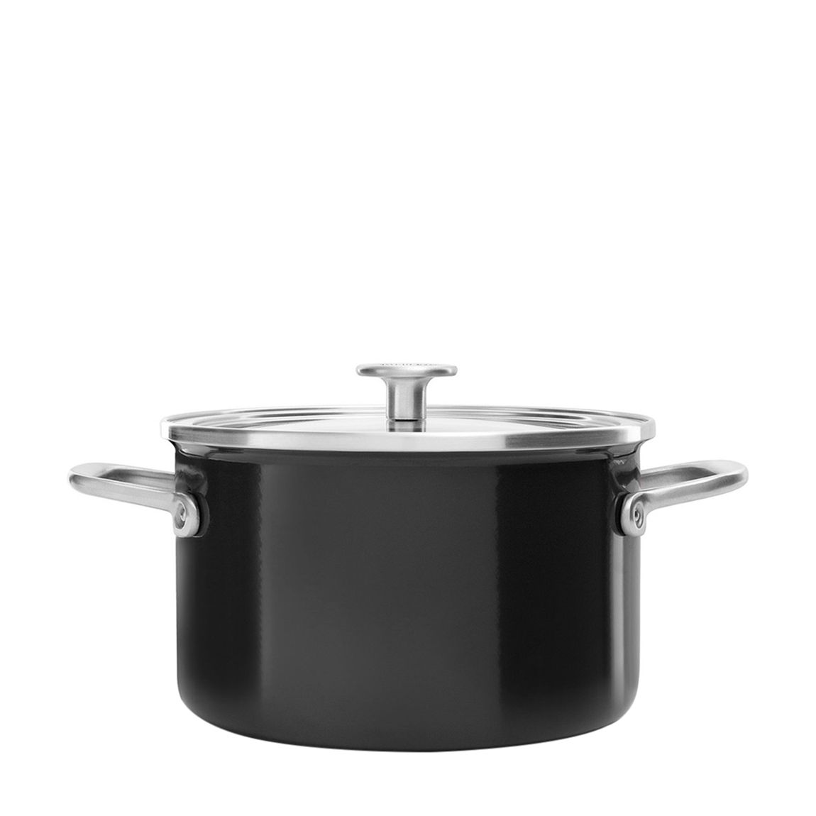 Steel Core Enamel 3.7L Casserole Pan, Onyx Black 20cm main product photo