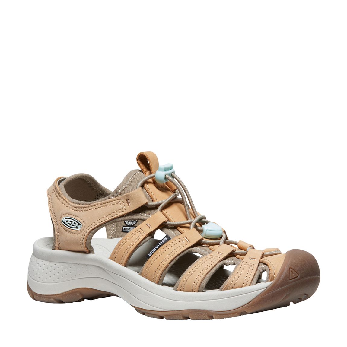 Beige Astoria West Leather Closed Toe Sandals main product photo