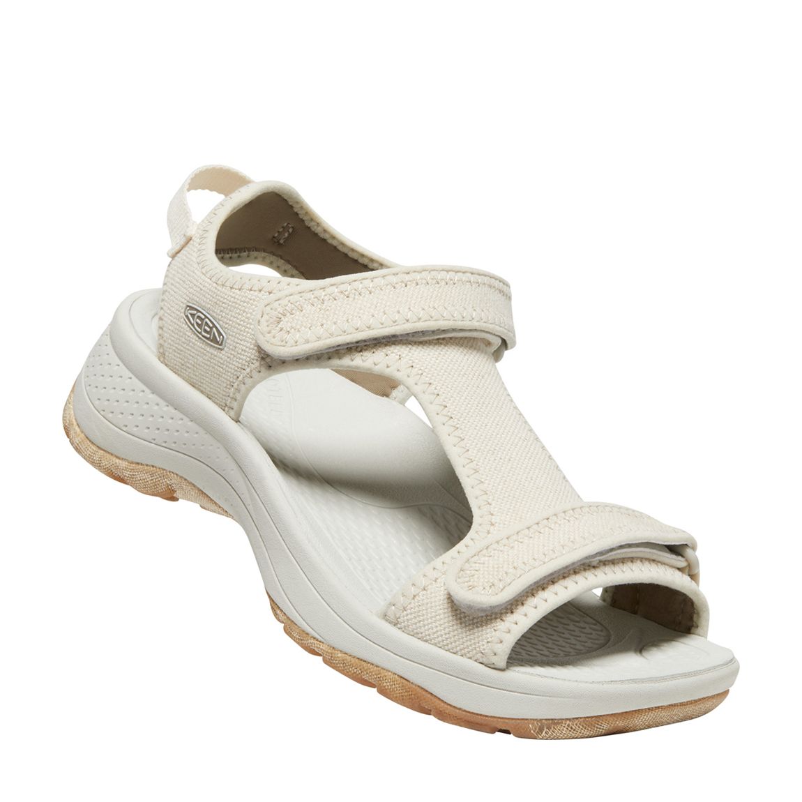 Cream Astoria West T-Strap Canvas Sandals main product photo