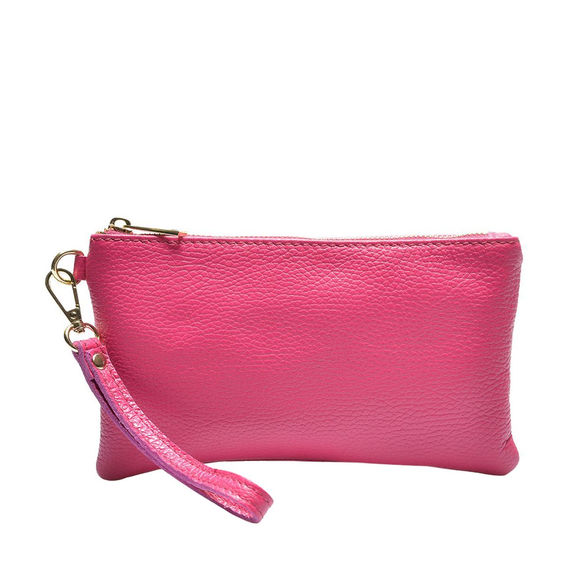 Pink Leather Clutch Bag main product photo