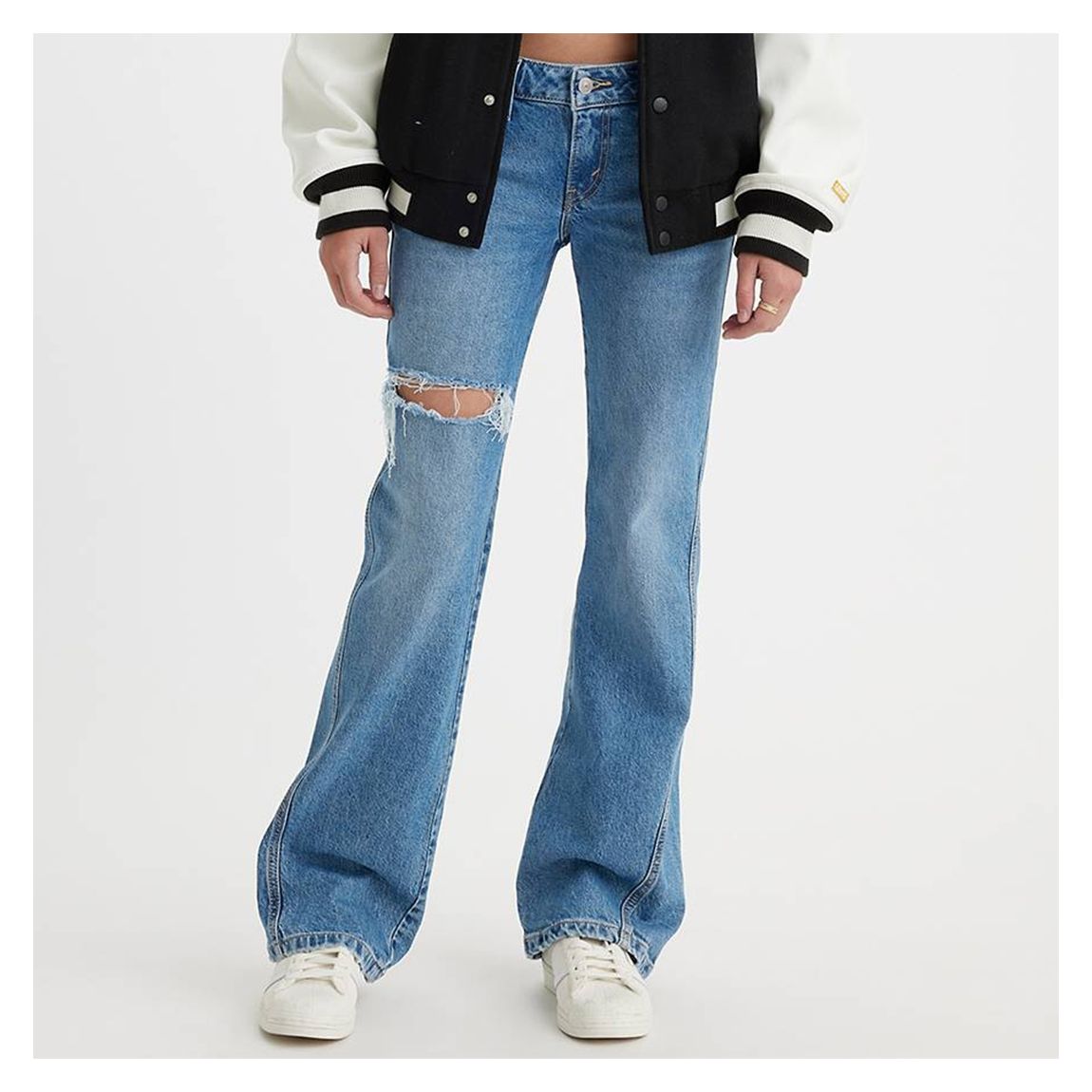 Mid Blue Noughties Boot Cut Stretch Jeans main product photo