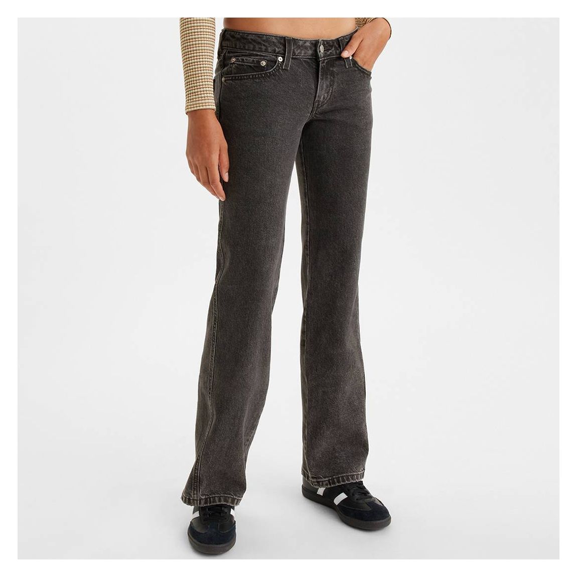 Charcoal Noughties Boot Cut Stretch Jeans main product photo