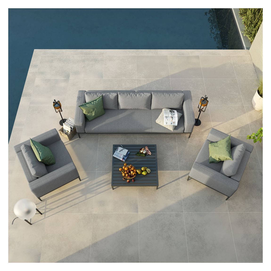 SAVE £530 - Eve 3 Seat Sofa Set, Flanelle main product photo