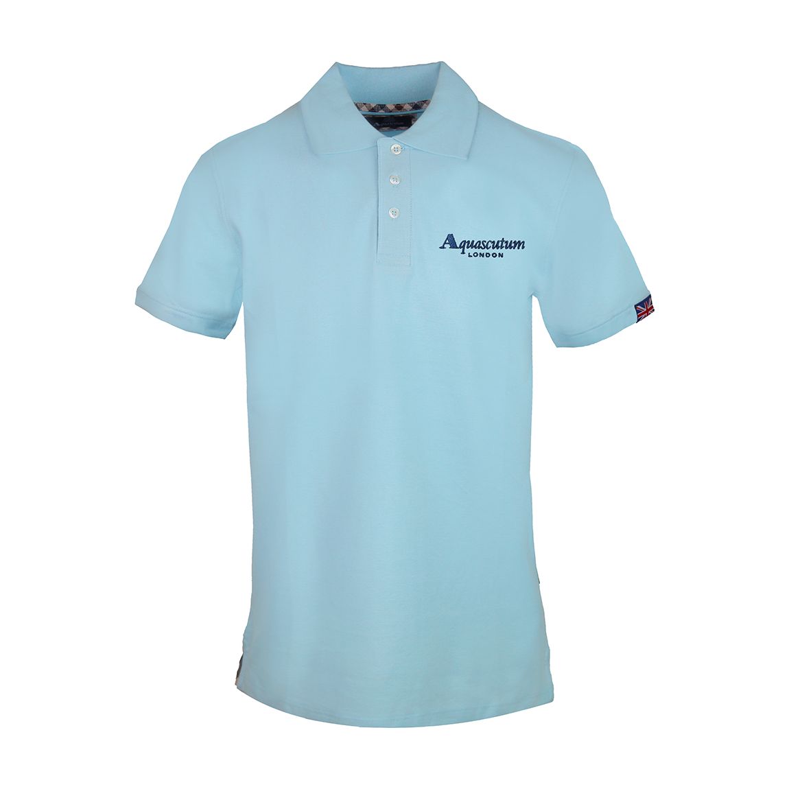 Light Blue Embroidered Logo Cotton Polo Shirt main product photo