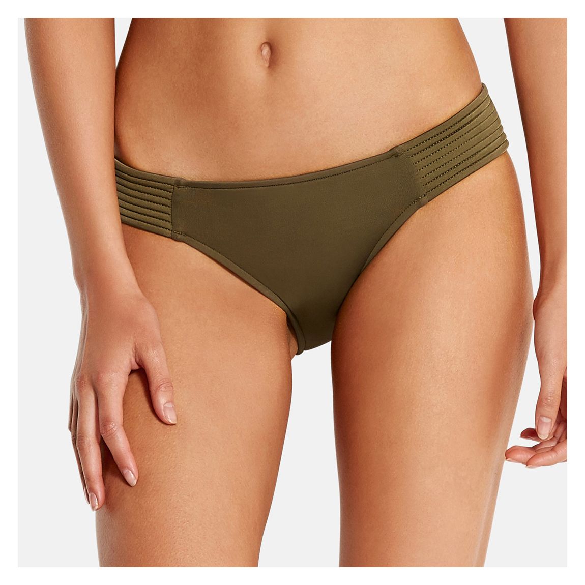 Green Olive Quilted Hipster Bottom main product photo