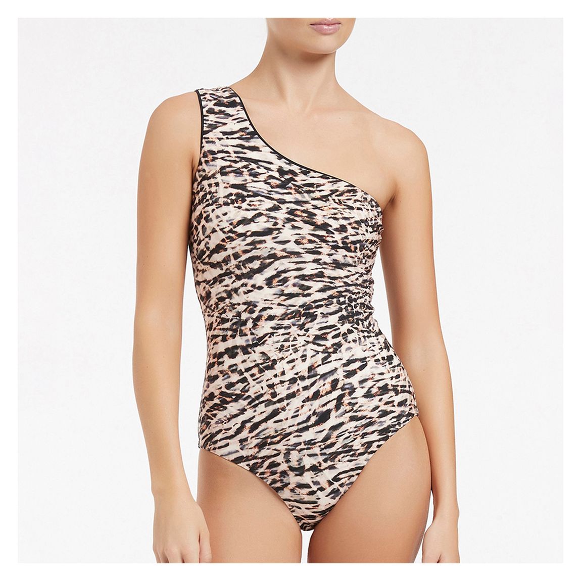 Black Sahara One Shoulder Swimsuit main product photo