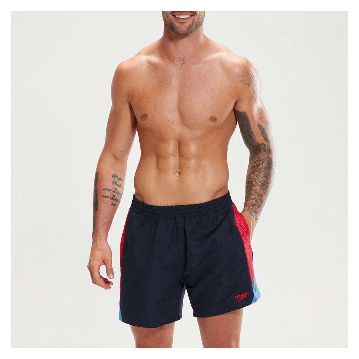 Navy Men's Hyper Boom Splice 16" Swim Shorts main product photo