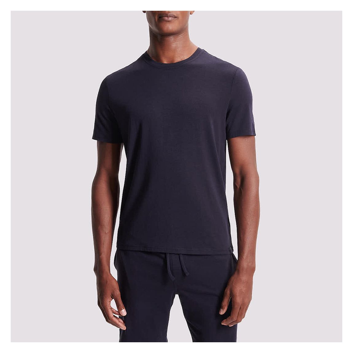 Navy Relaxed Cotton Blend Top main product photo