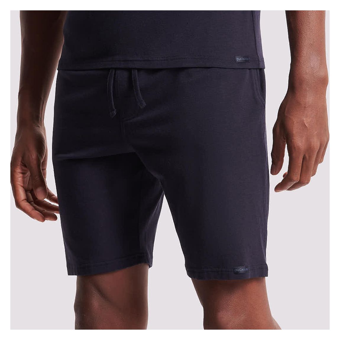 Navy Cotton Blend Shorts main product photo