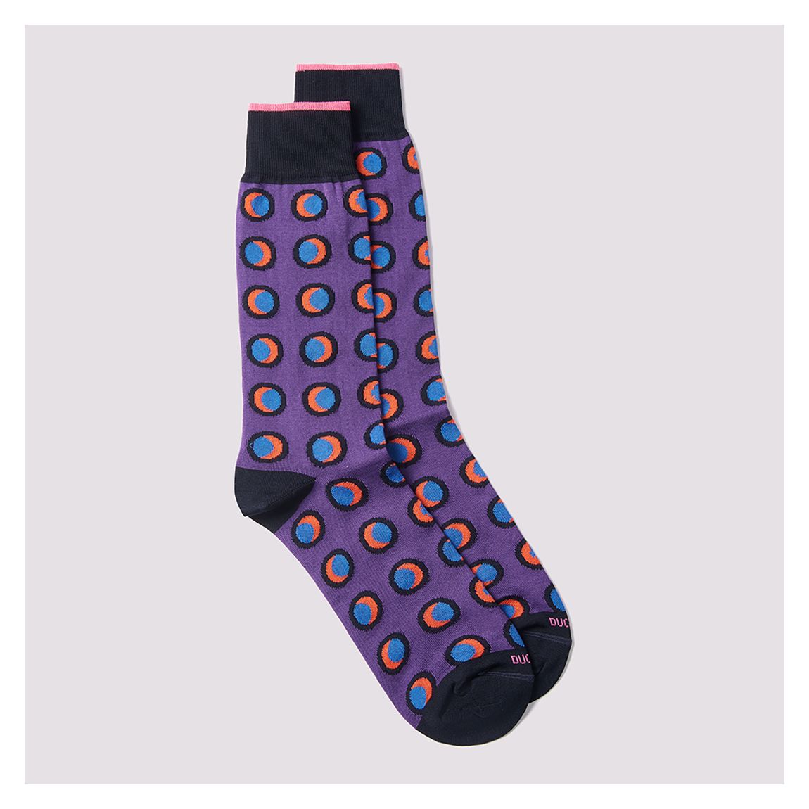 Purple Printed Cotton Blend Socks main product photo
