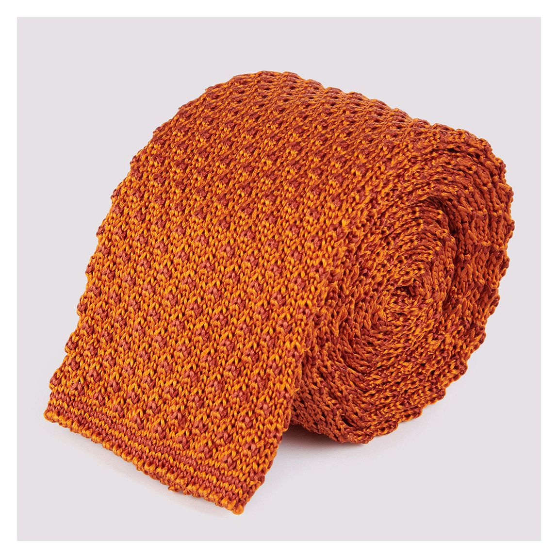 Orange Knitted Silk Tie main product photo