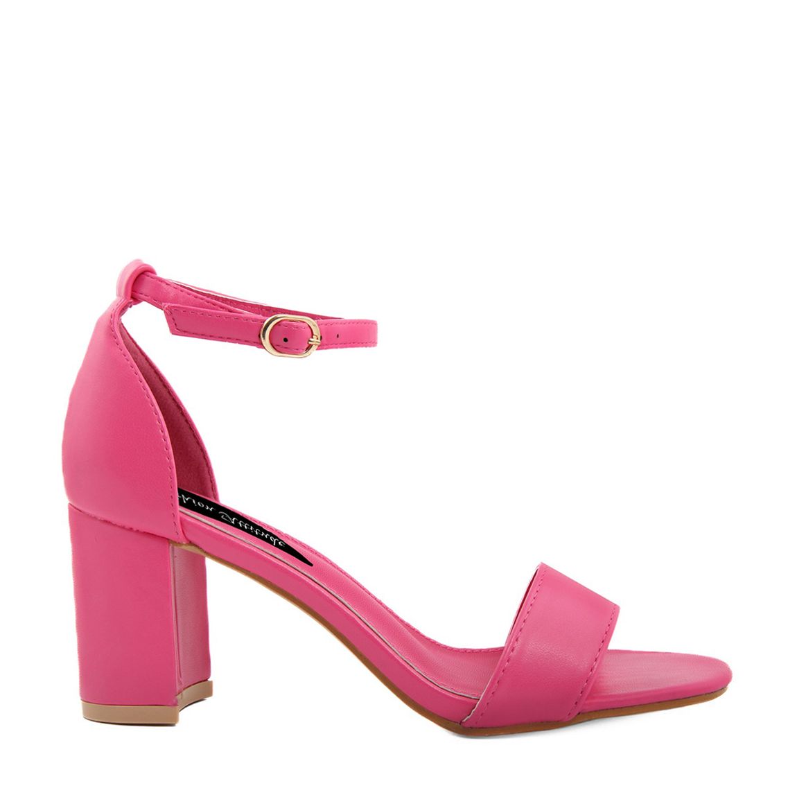 Pink Ankle Buckle Heeled Sandals main product photo