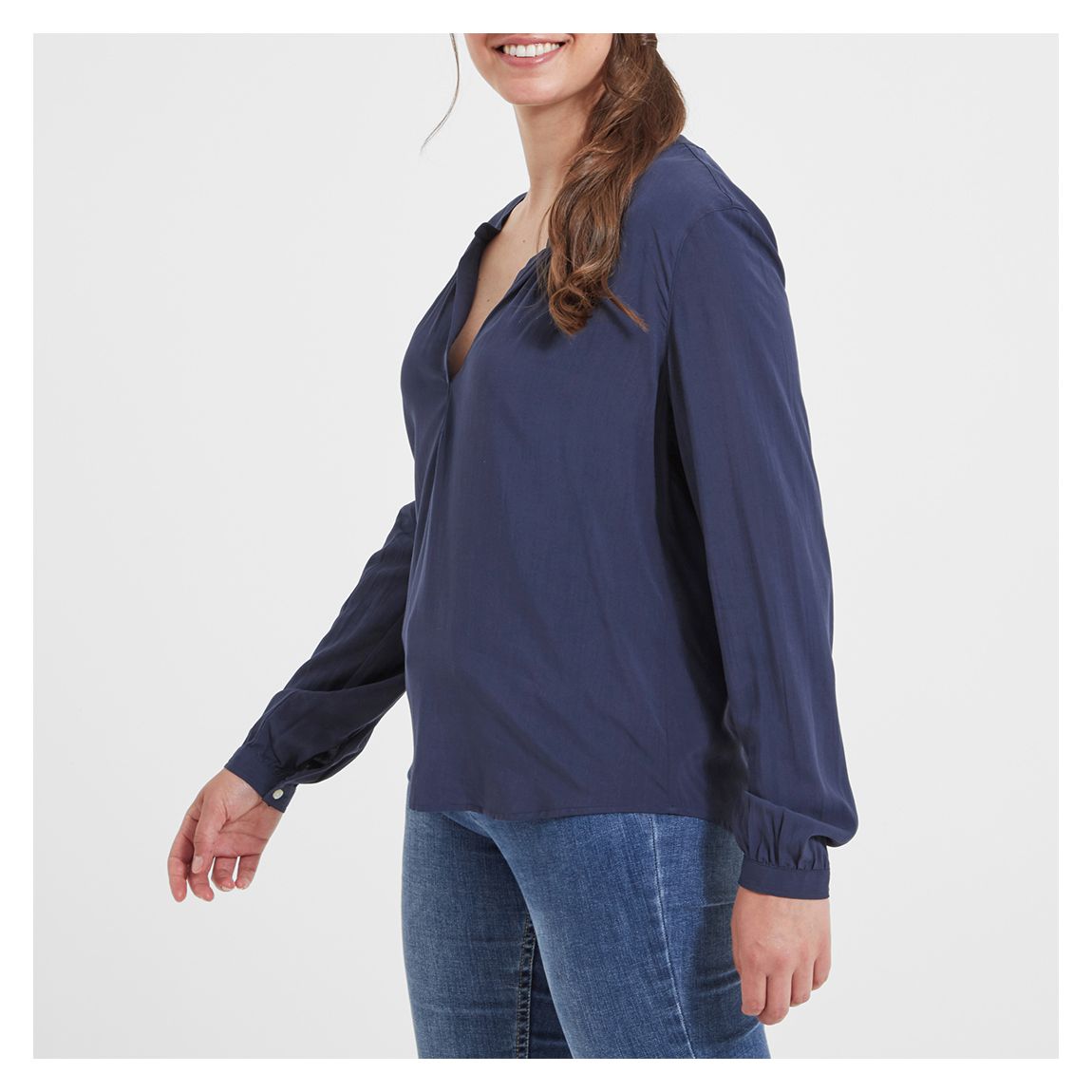 Navy Chloe Blouse main product photo