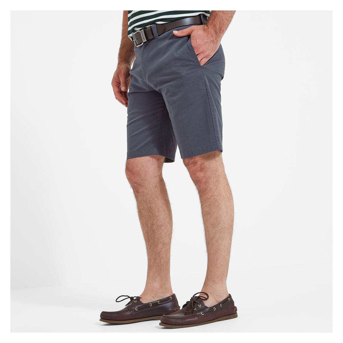 Navy Cotton Blend Shorts main product photo