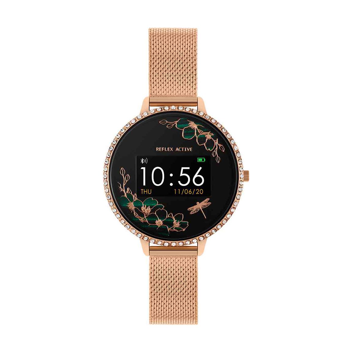 Unisex Rose Gold & Black Reflex Smart Watch 38mm main product photo