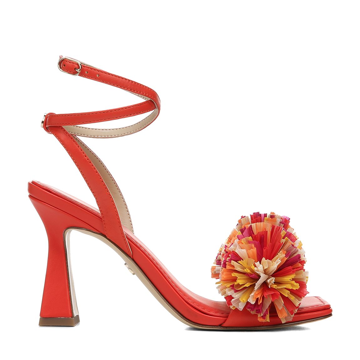 Multi Clare Ruffle Heeled Sandals main product photo