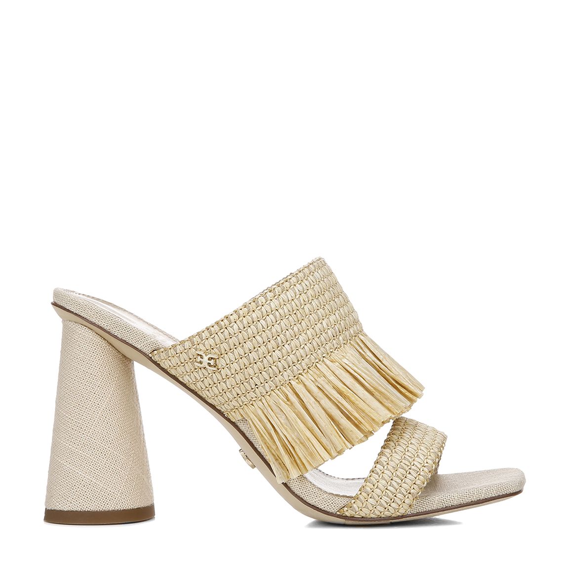 Cream Kamryn Ruffle Heeled Mules main product photo