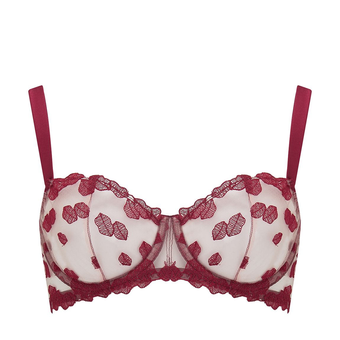 Red Ruby Balcony bra main product photo