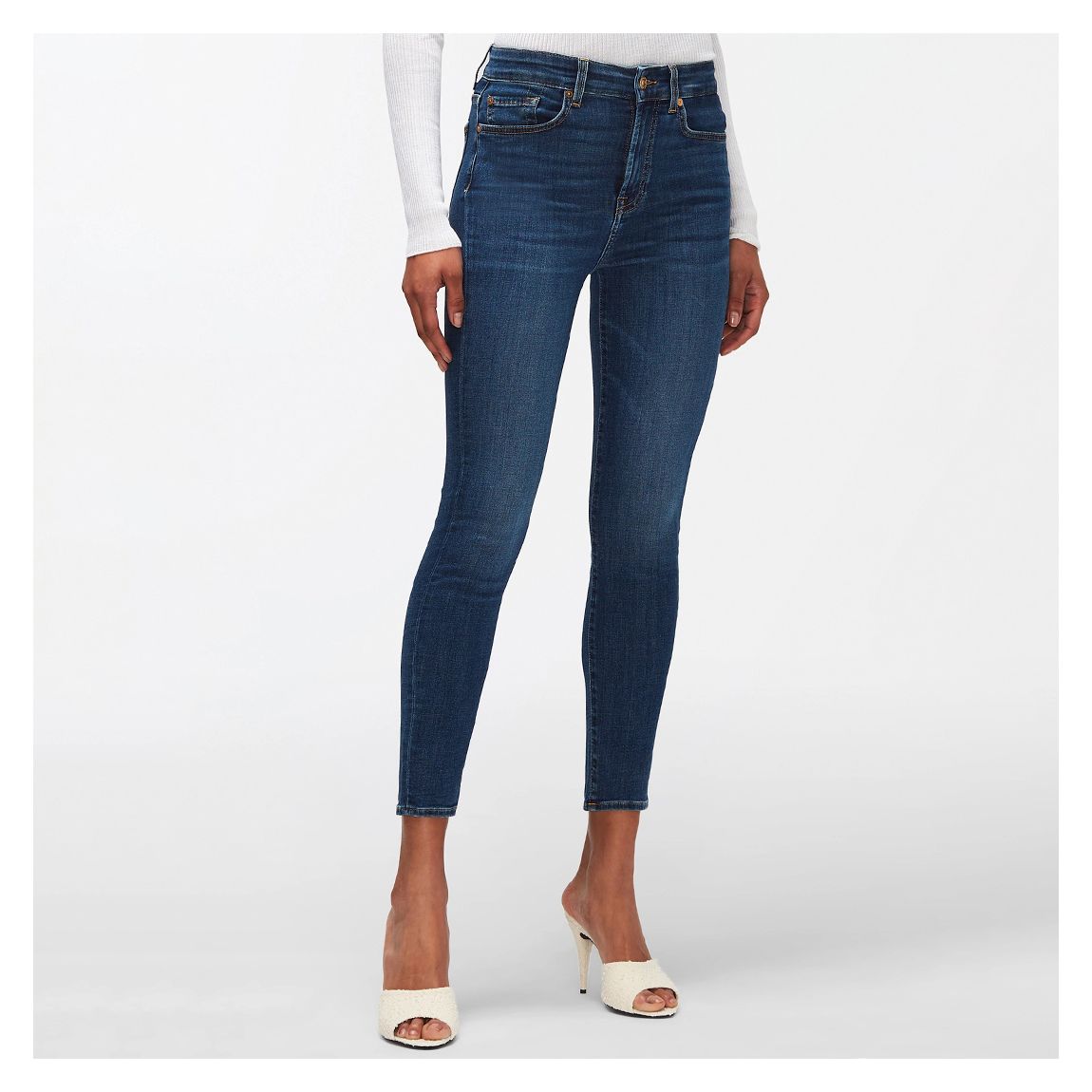 Mid Blue Aubrey Skinny Stretch Jeans main product photo