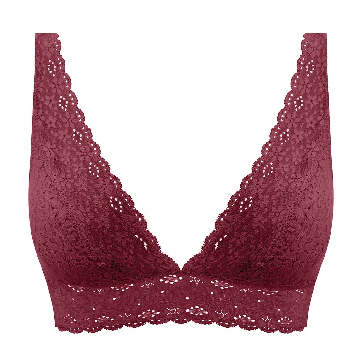 Burgundy Halo Lace Soft Cup Bra main product photo