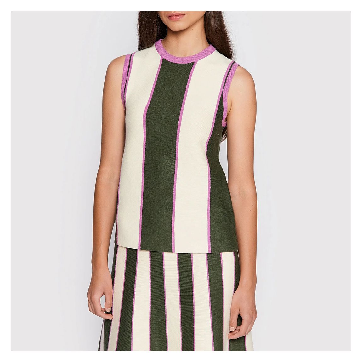 Black Stripe Sleeveless Top main product photo